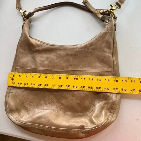 Frye melissa Bag Womens Brown Leather Crossbody/ Shoulder Lined Detachable Strap